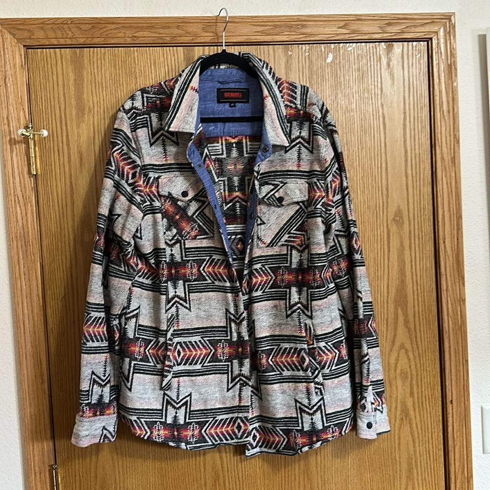 Men’s Aztec Shirt Jacket